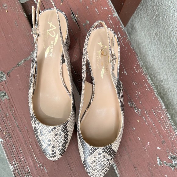 Aerosoles Slingbacks Snakeskin, Size 8M, NEW - Picture 5 of 12